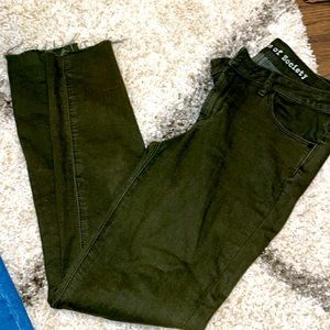 Green articles of society raw hem “jeans”